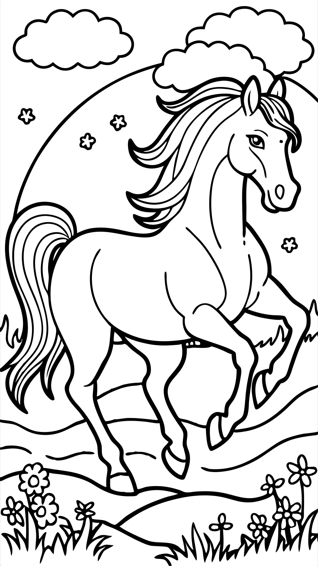 coloriage de chevaux